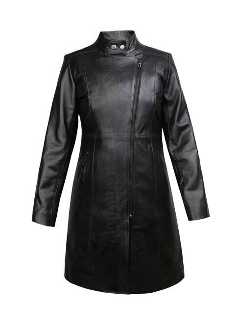 کاپشن چرم زنانه کروکو