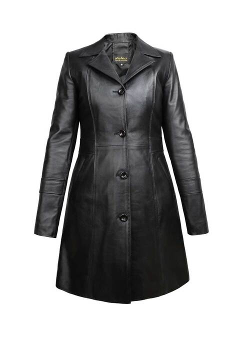 کاپشن چرم زنانه کروکو