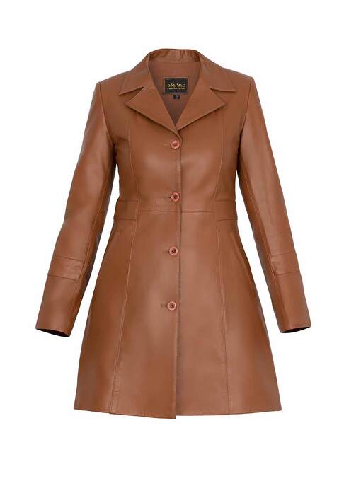 کاپشن چرم زنانه کروکو