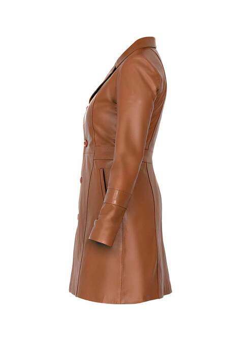 کاپشن چرم زنانه کروکو