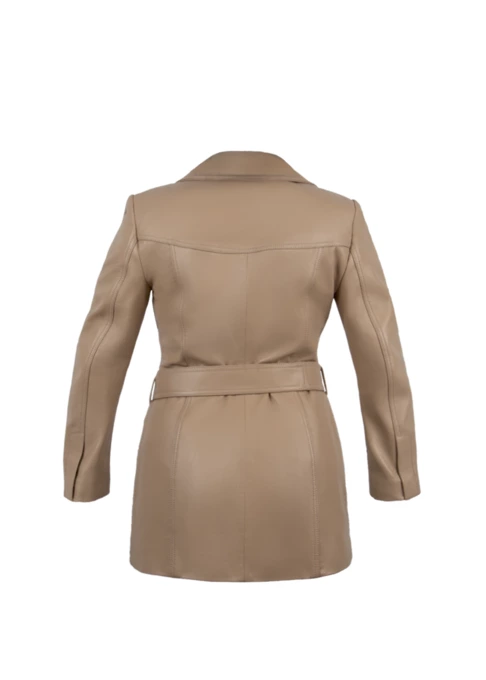 کاپشن چرم زنانه کروکو