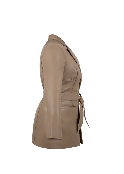 کاپشن چرم زنانه کروکو