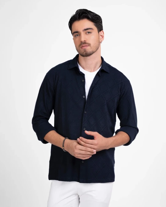 پیراهن آستین بلند مردانه ام کی کالکشن